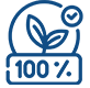 100% natural formula icon