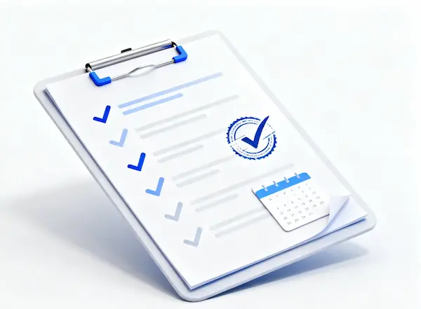 editorial evidence review concept with checklist, research sources, and publication date markers